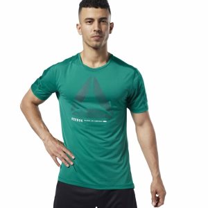 Reebok One Series Training ACTIVCHILL Move T Shirt Herren - Grün - DE 476-UZX